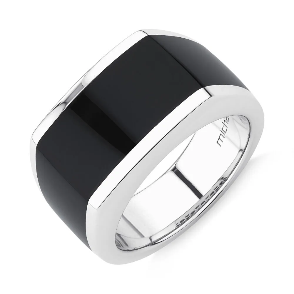 Michael Hill Men s Ring with Black Onyx Sterling Silver