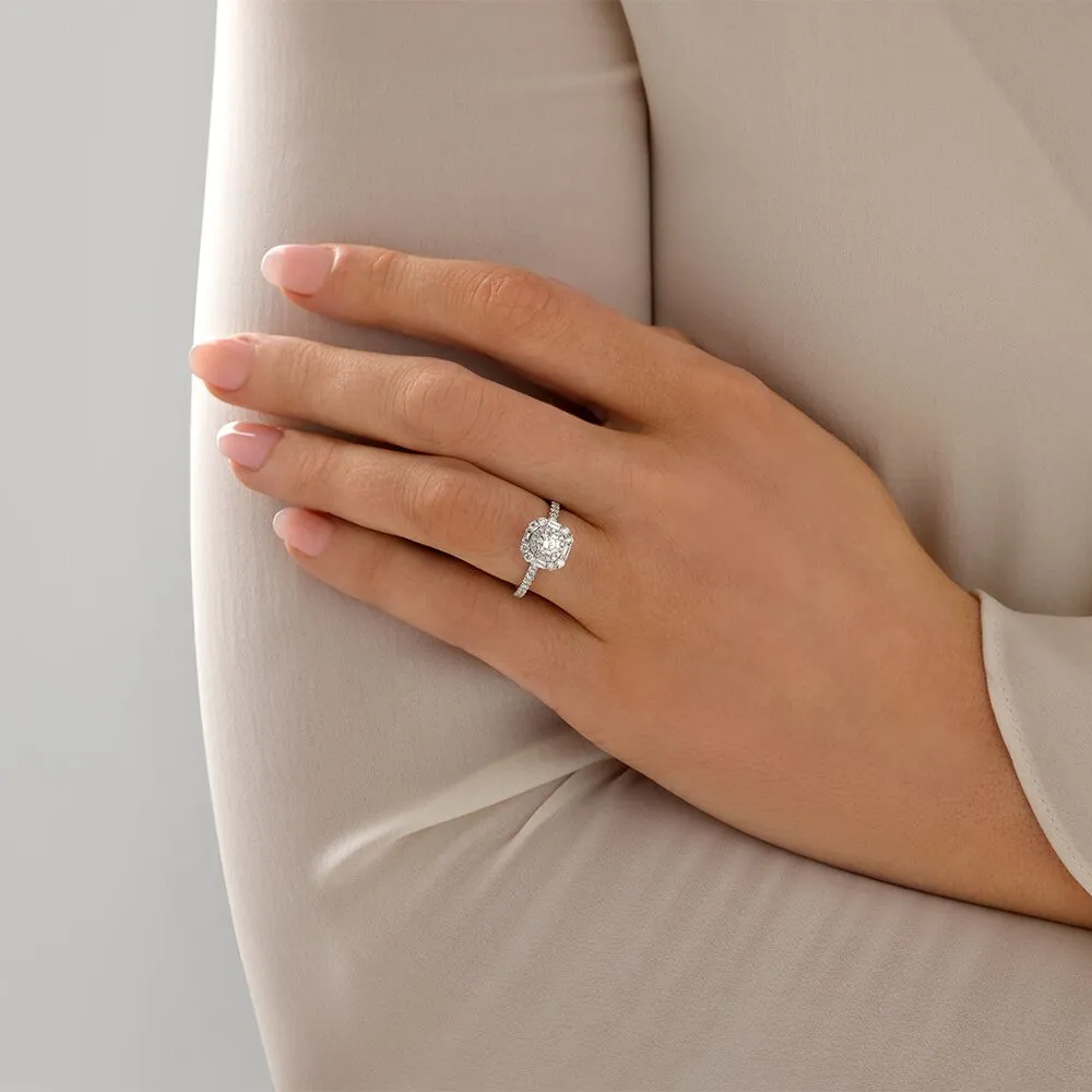 Designer halo sales engagement rings