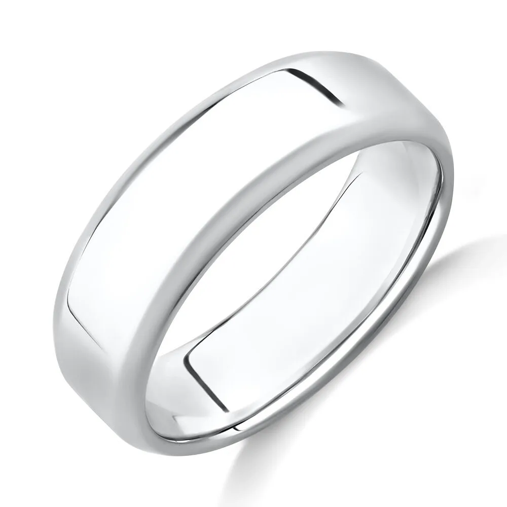 Michael Hill 7mm Flat Bevelled Wedding Band Sterling Silver Shop