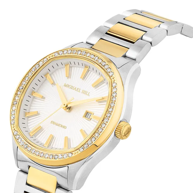 Michael Hill Ladies 0.40 Carat TW Diamond Quartz Watch in Yellow