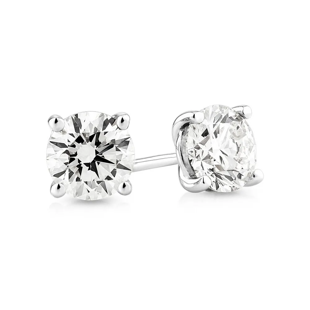Michael hill white store gold diamond earrings