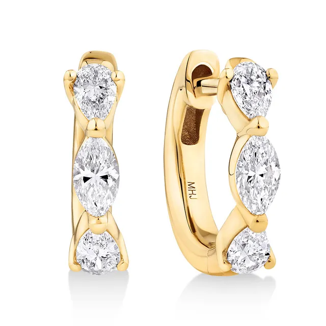 Michael hill diamond hoop earrings sale