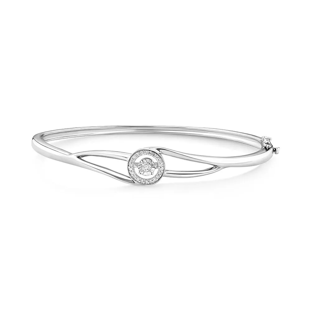 Michael Hill Everlight Bangle with 0.15 Carat TW of Diamonds in