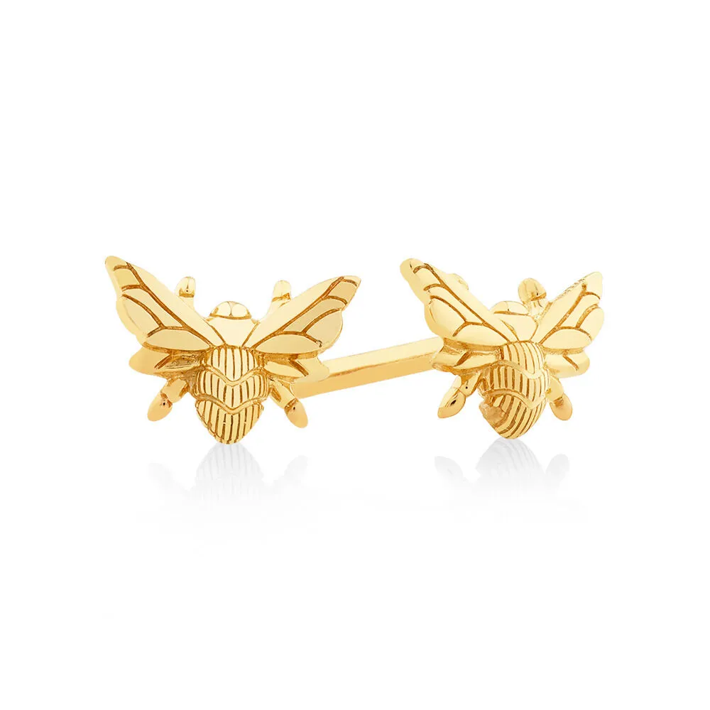 Michael Hill Bee Stud Earrings in 10kt Yellow Gold Willowbrook