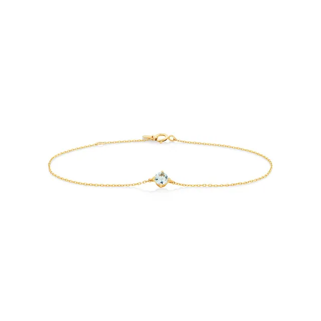 Michael Hill Bracelet with Aquamarine in 10kt Yellow Gold