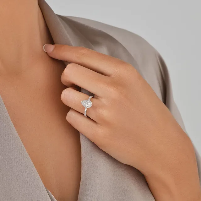 Michael Hill Sir Michael Hill Designer Halo Pear Engagement Ring