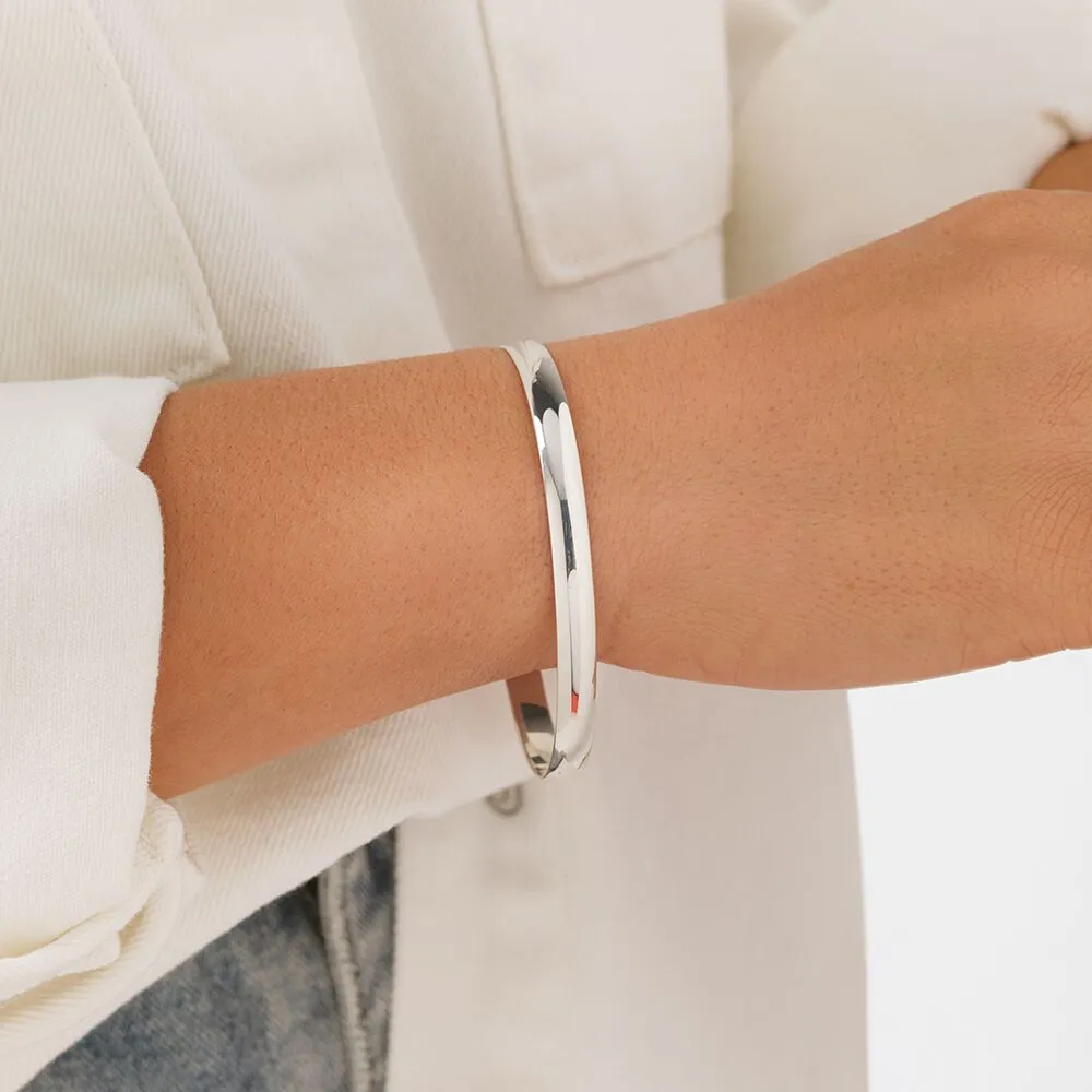 Michael Hill 5.7mm Width Solid Round Bangle in Sterling Silver