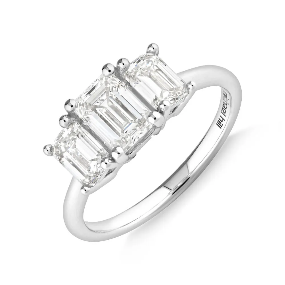 Michael hill 3 sales stone diamond ring