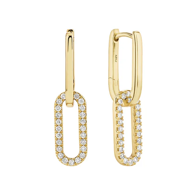 Michael Hill Deco Drop Earrings with 1.50 Carat TW of Diamonds in