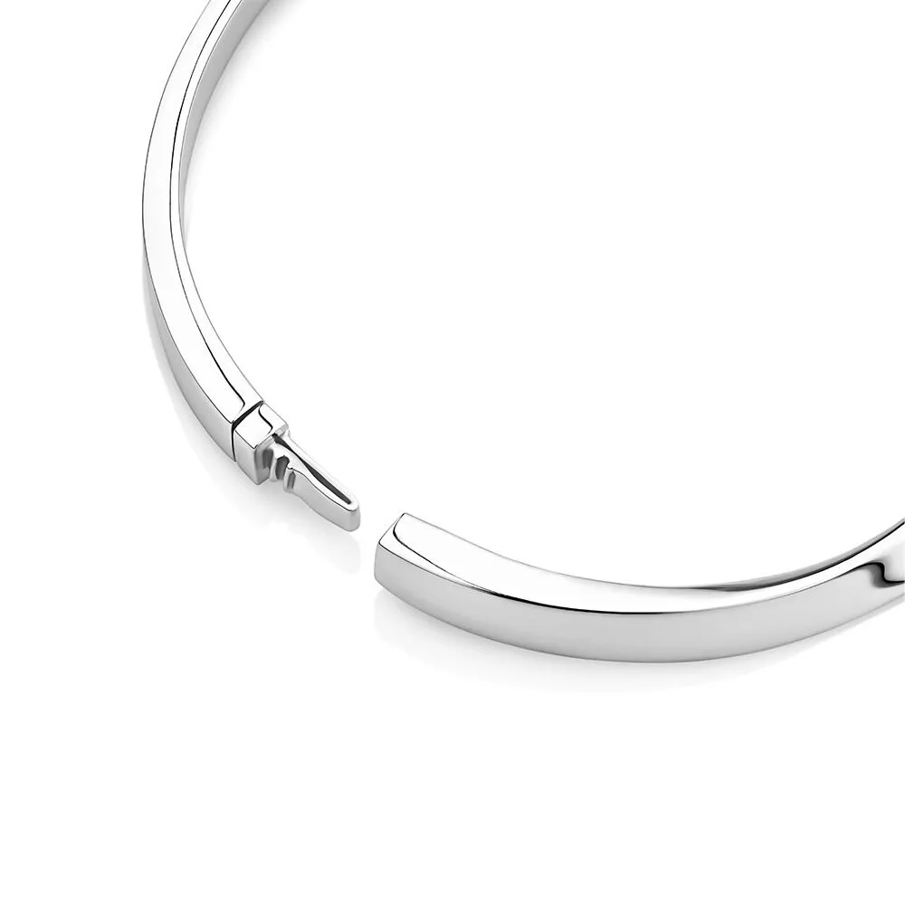 Michael Hill 61mm Sculpture Ribbon Bracelet in Sterling Silver
