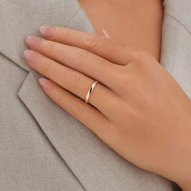 Michael Hill 2mm Lite Half Round Wedding Band 10kt White Gold