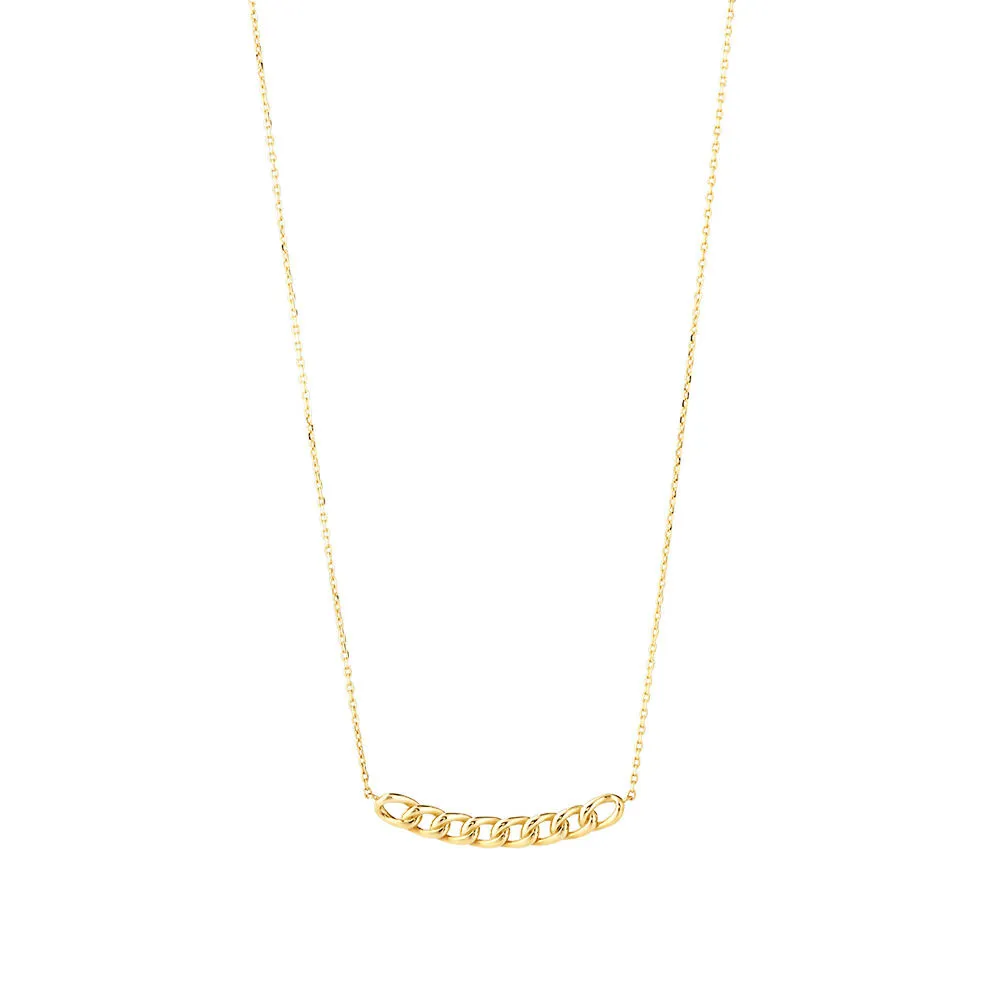 Michael Hill 45cm Curb Link Cable Necklace in 10kt Yellow Gold