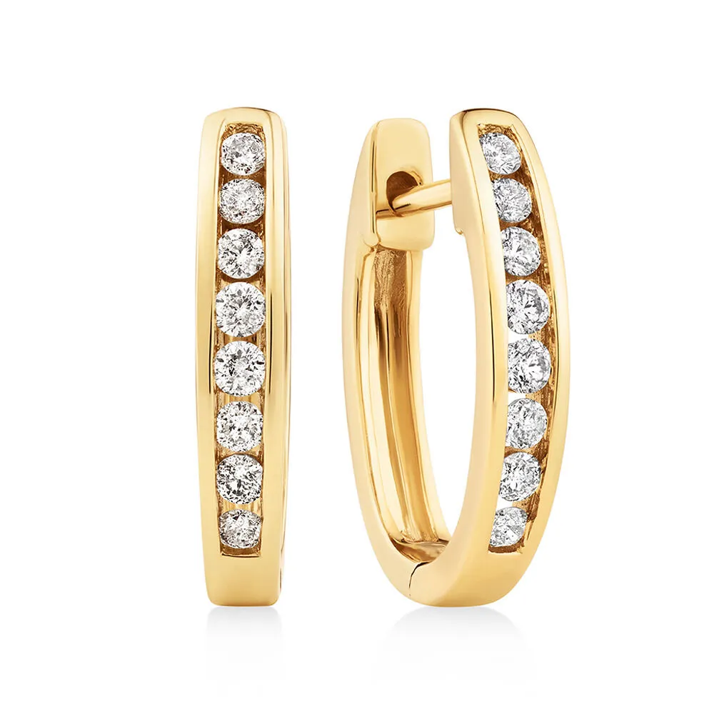 Michael hill rose gold hoop earrings on sale