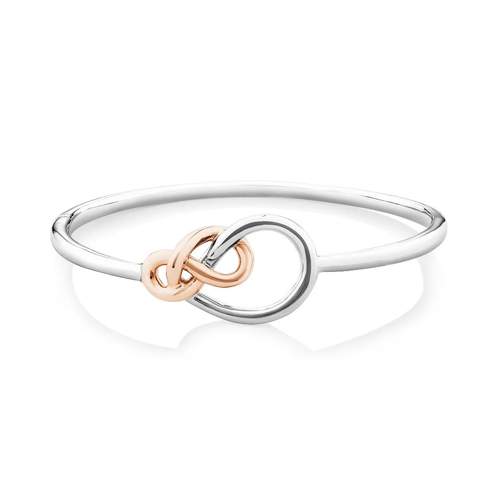 Michael Hill Bracelet jonc Knots en argent sterling et en or rose