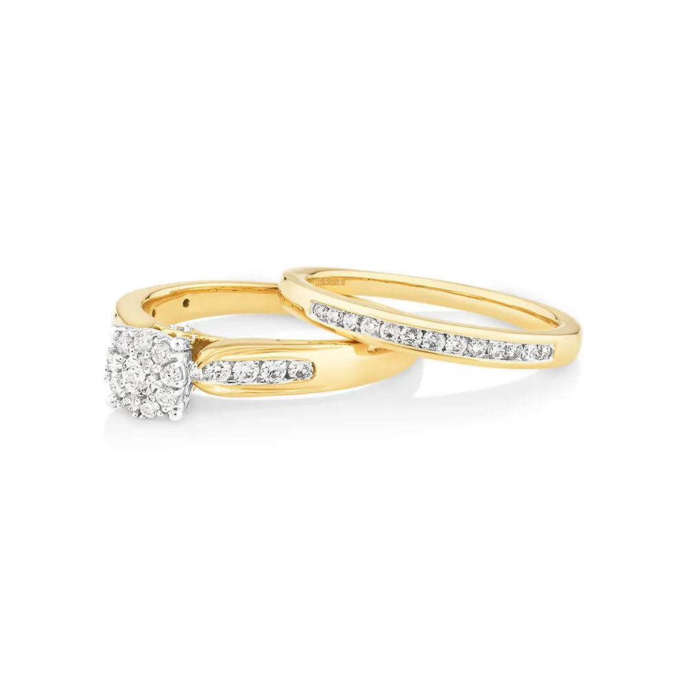 Michael Hill Bridal Set with 1 2 Carat TW of Diamonds in 10kt