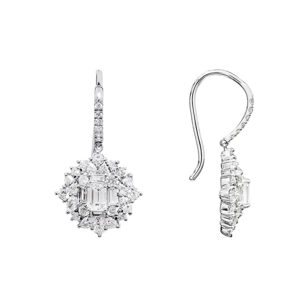 Michael Hill Fancy Drop Earrings with 1.49 Carat TW of Diamonds in