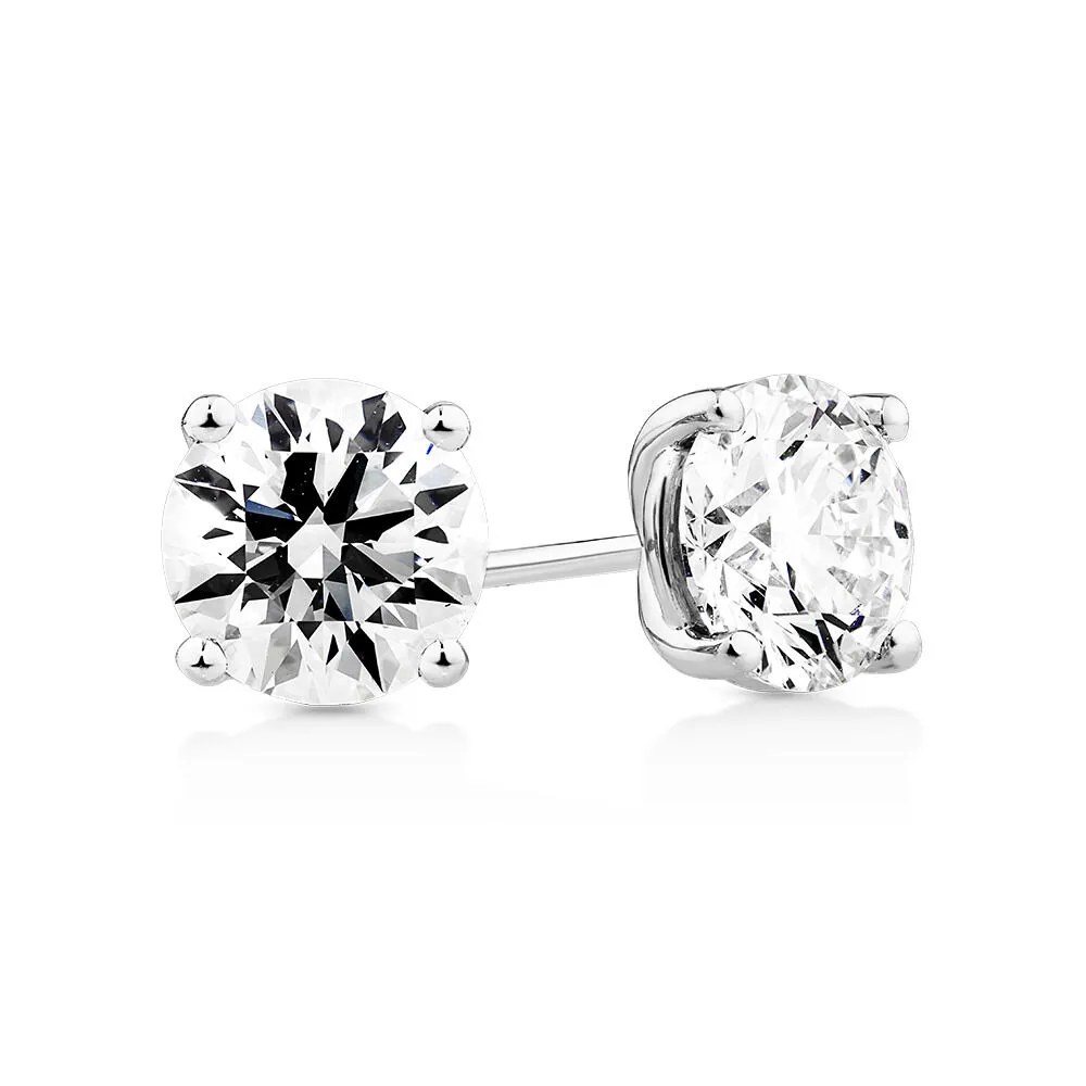 Michael hill white gold diamond earrings on sale