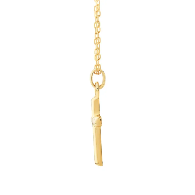 Michael Hill Engravable Beaded Disc Pendant in 10kt Yellow Gold