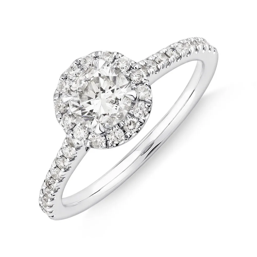 Michael Hill Engagement Ring with 0.92 Carat TW of Diamonds in