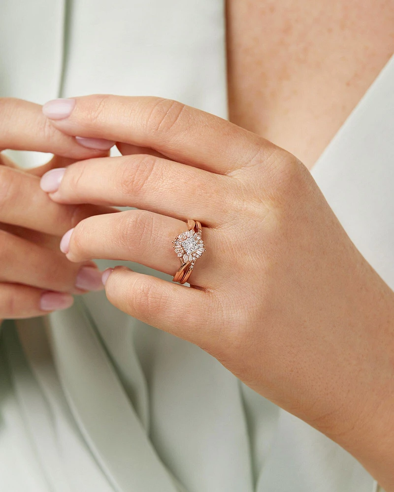 Michael hill rose gold wedding band top