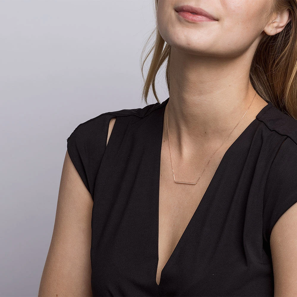 Michael Hill Bar Necklace in 10kt Yellow Gold | Kingsway Mall