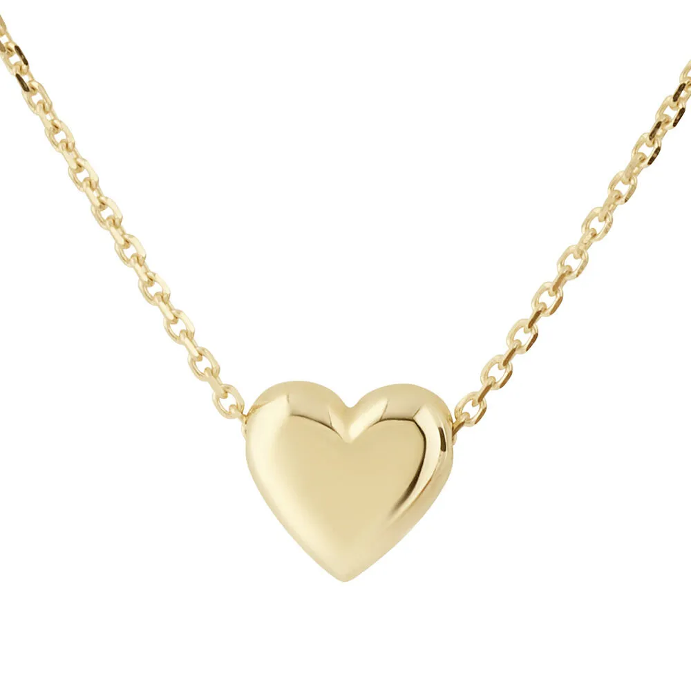 Michael Hill Heart Slider Necklace in 10kt Yellow Gold