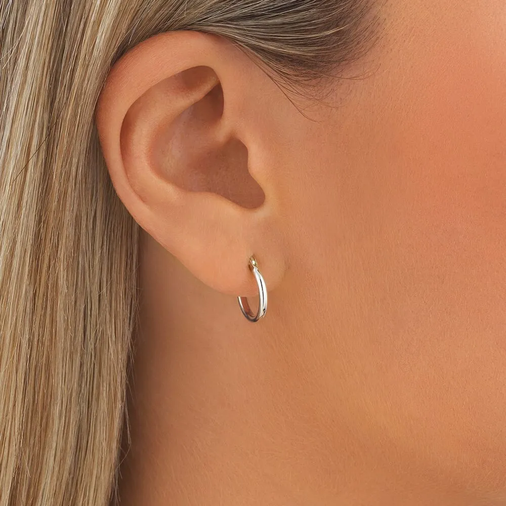 Michael Hill 14mm Hoop Earrings in Sterling Silver Kingsway Mall