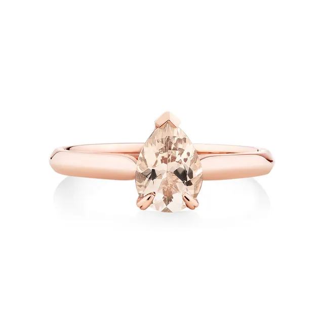 Michael Hill Solitaire Ring with Morganite in 10kt Rose Gold