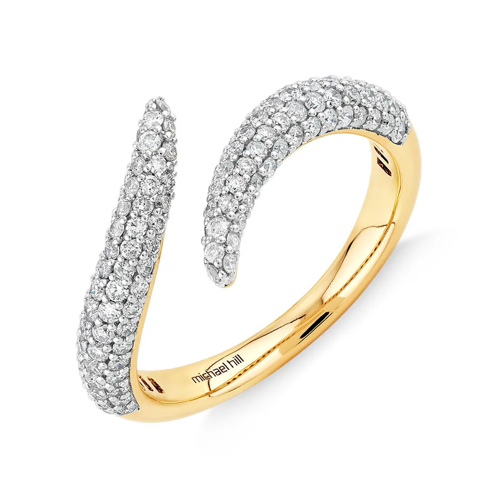 Michael Hill 0.72 Carat TW Stardust Diamond Pave Ring 10kt Yellow