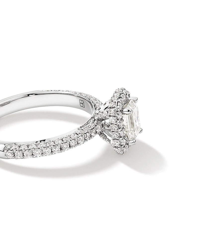 Michael hill emerald cut engagement ring top