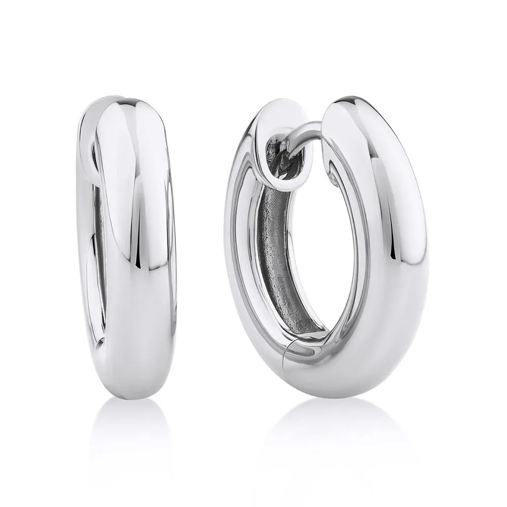 Michael Hill 4mm x 10mm Huggie Earrings in Sterling SIlver