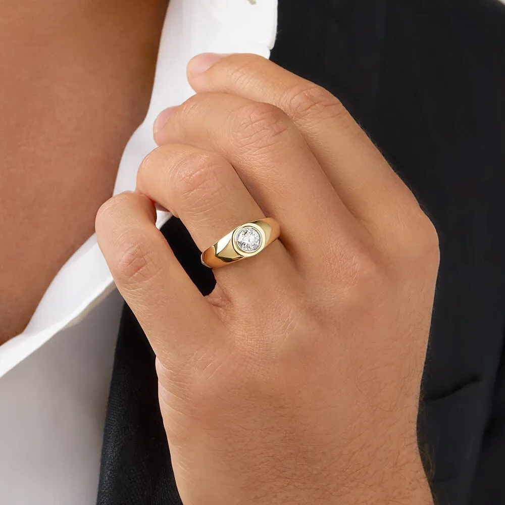 Bague solitaire cheap pour homme