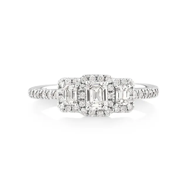 Michael hill three stone top engagement rings