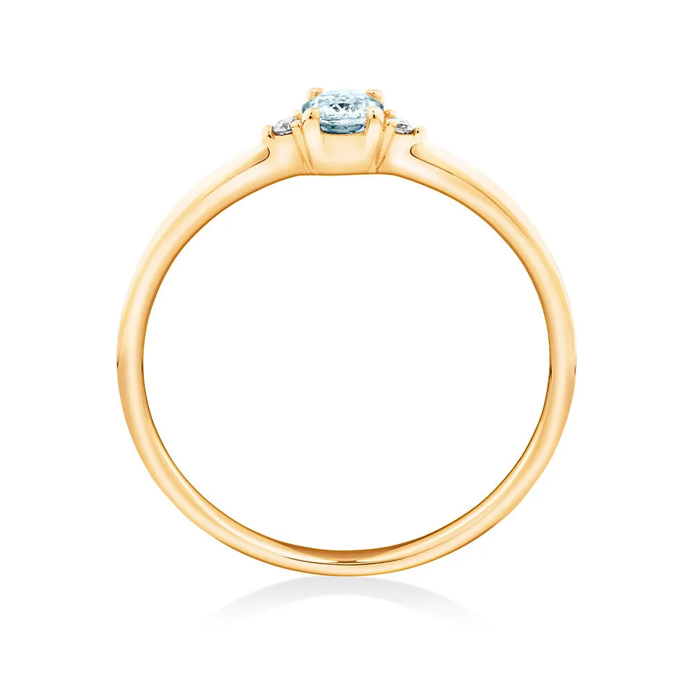 Michael hill outlet aquamarine ring