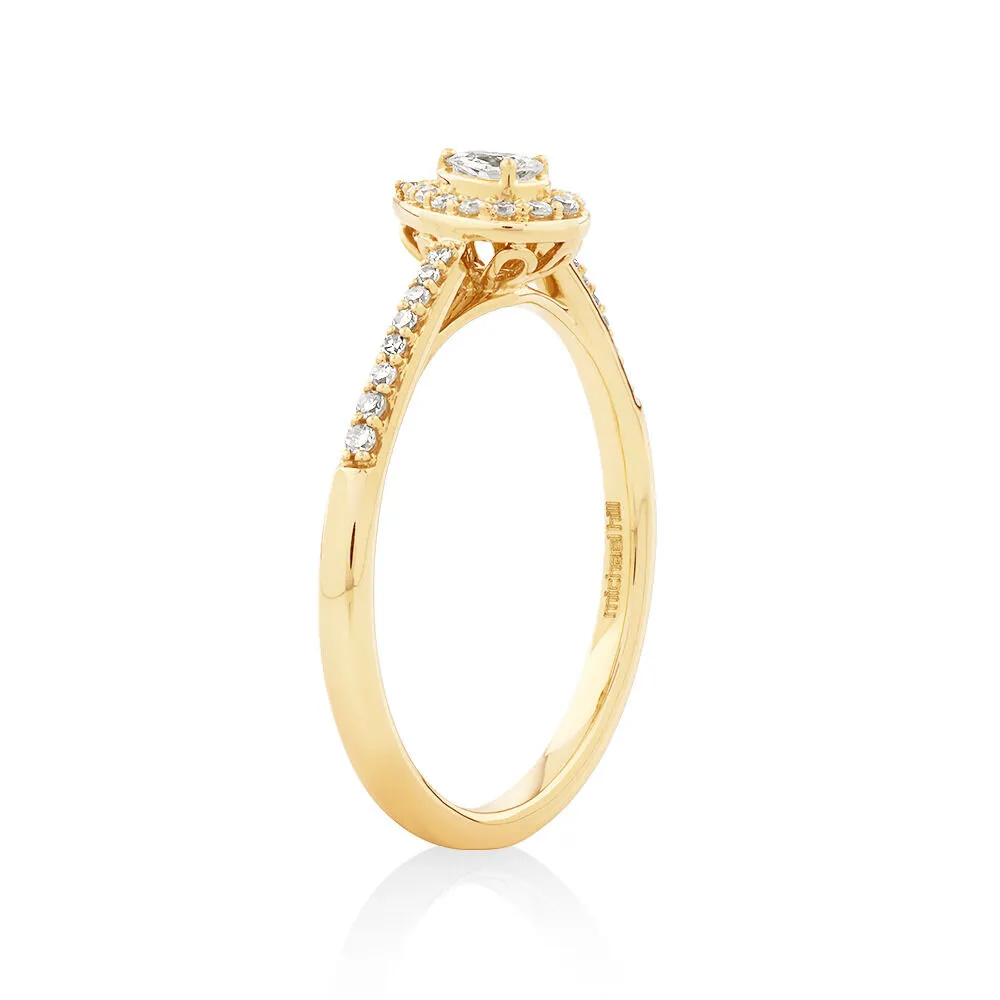 Michael hill 2025 pear engagement ring