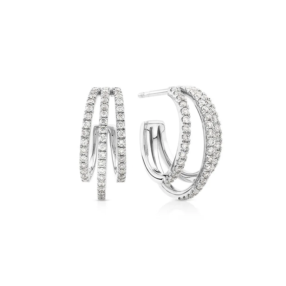 Michael hill shop diamond hoop earrings