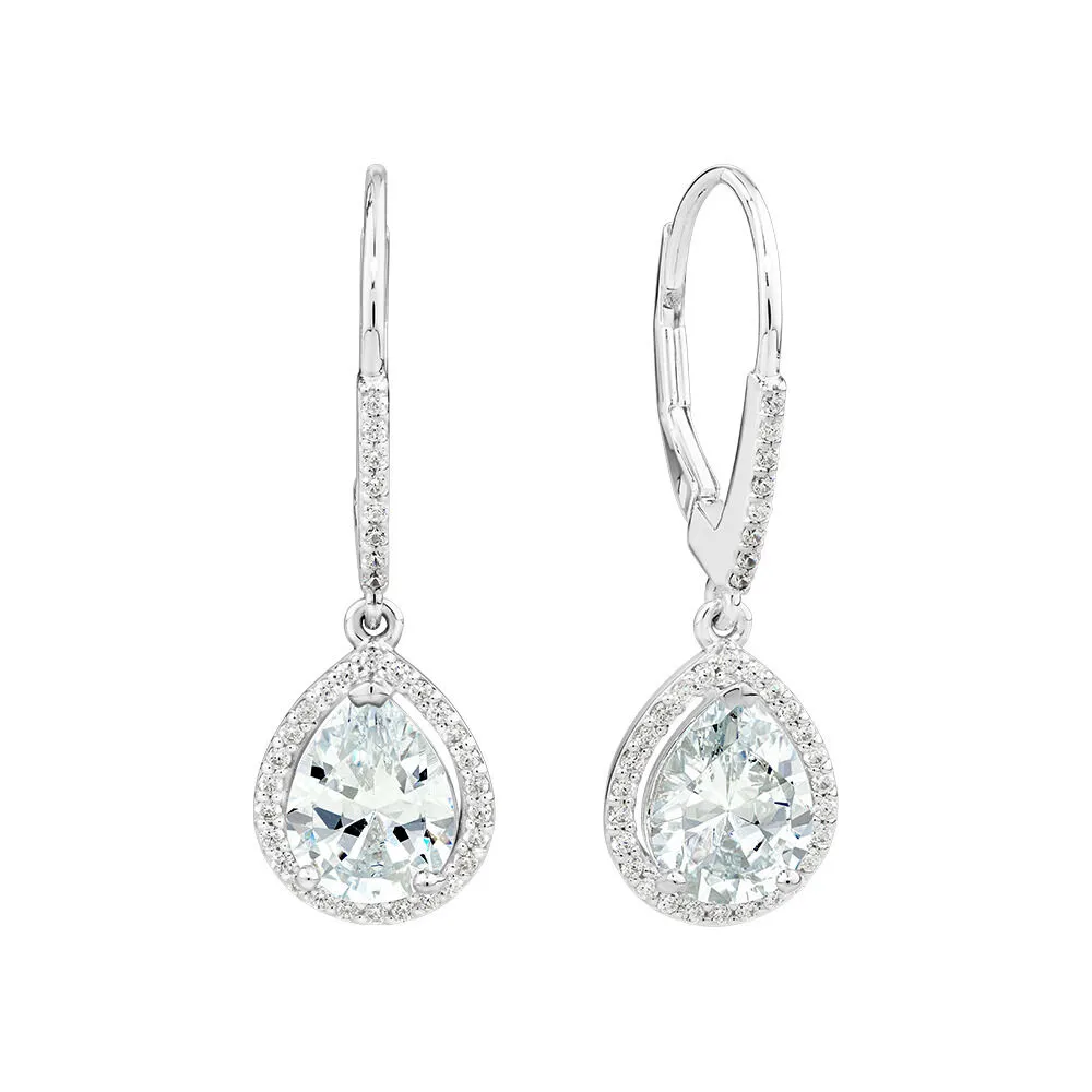 Michael Hill Earrings with Cubic Zirconia in Sterling Silver The