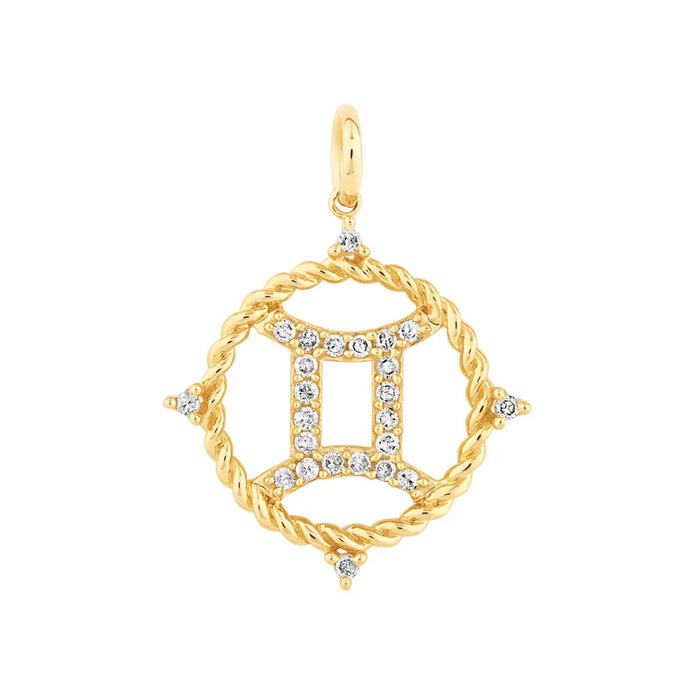 Michael Hill Gemini Zodiac Pendant with 0.20 Carat TW of Diamonds