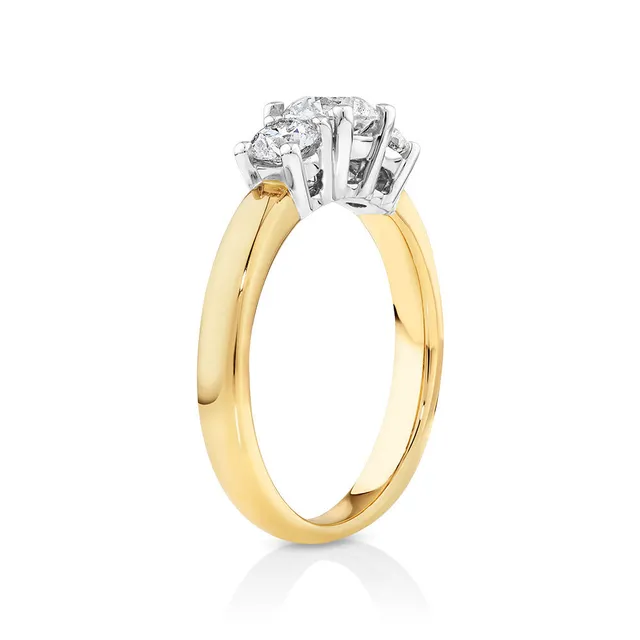Michael hill 3 stone diamond ring deals