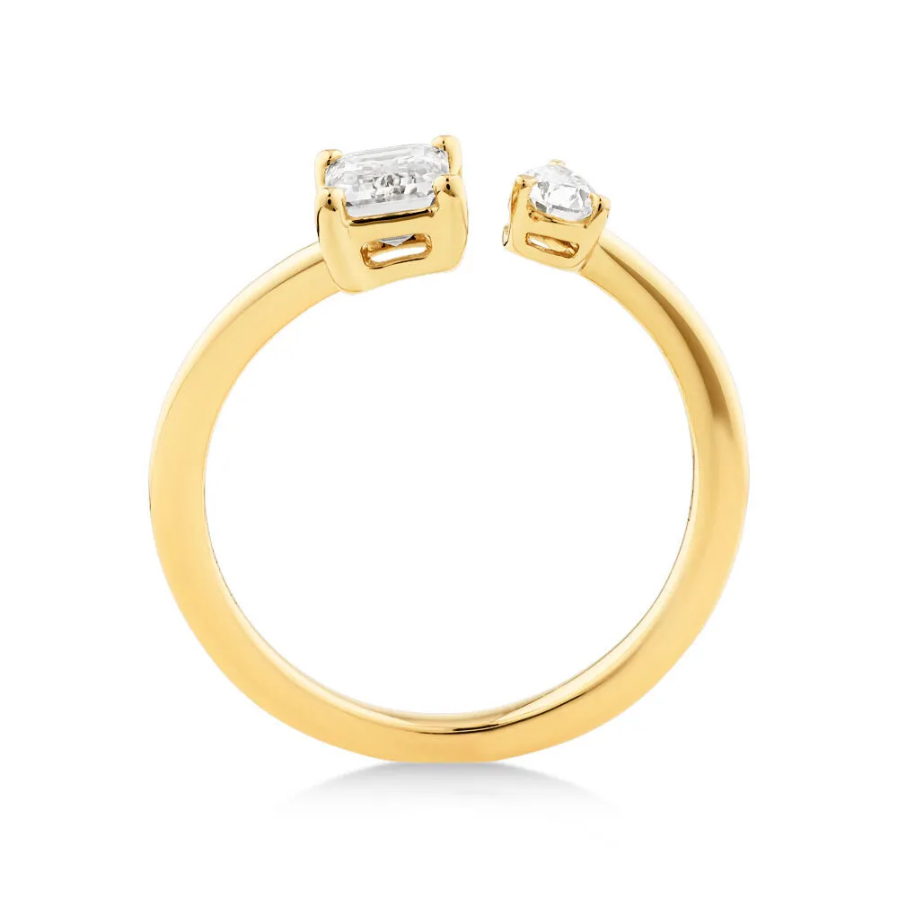 Michael hill emerald sales cut engagement ring