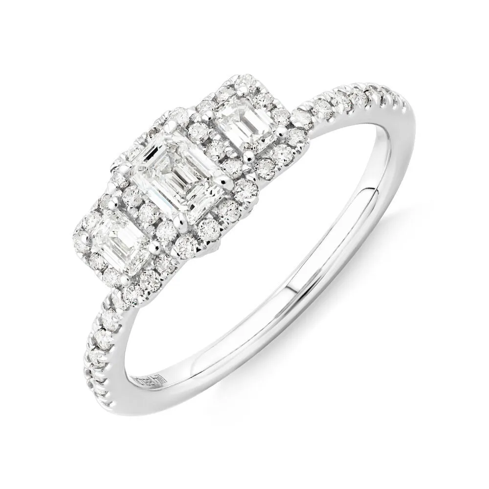Michael hill top three stone ring