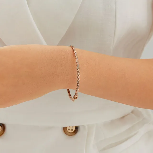 Rose gold bangle michael hill on sale