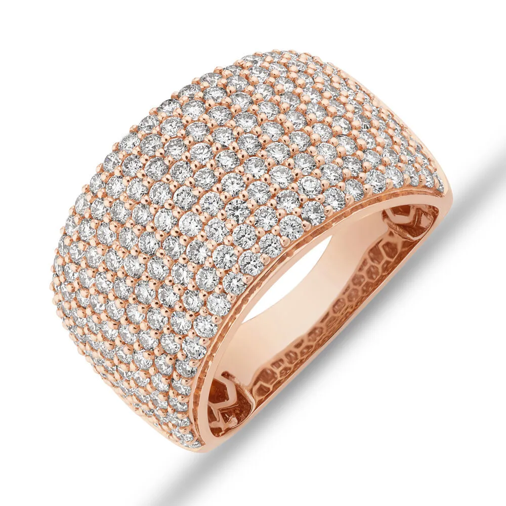 Michael Hill Pave Ring with 2 Carat TW Diamond in 14kt Rose Gold