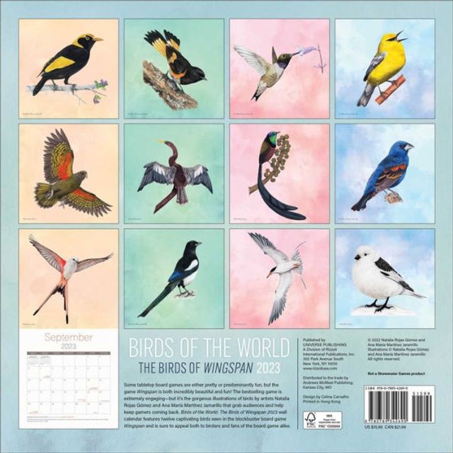 Barnes And Noble 2023 Birds Of The World: The Birds Of Wingspan 2023 