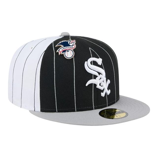PINSTRIPE WHITE HANTIG BLACK 【59FIFTY】