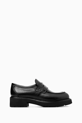 SANDERS CLIVE BLACK CALF PENNY LOAFER | King's Cross