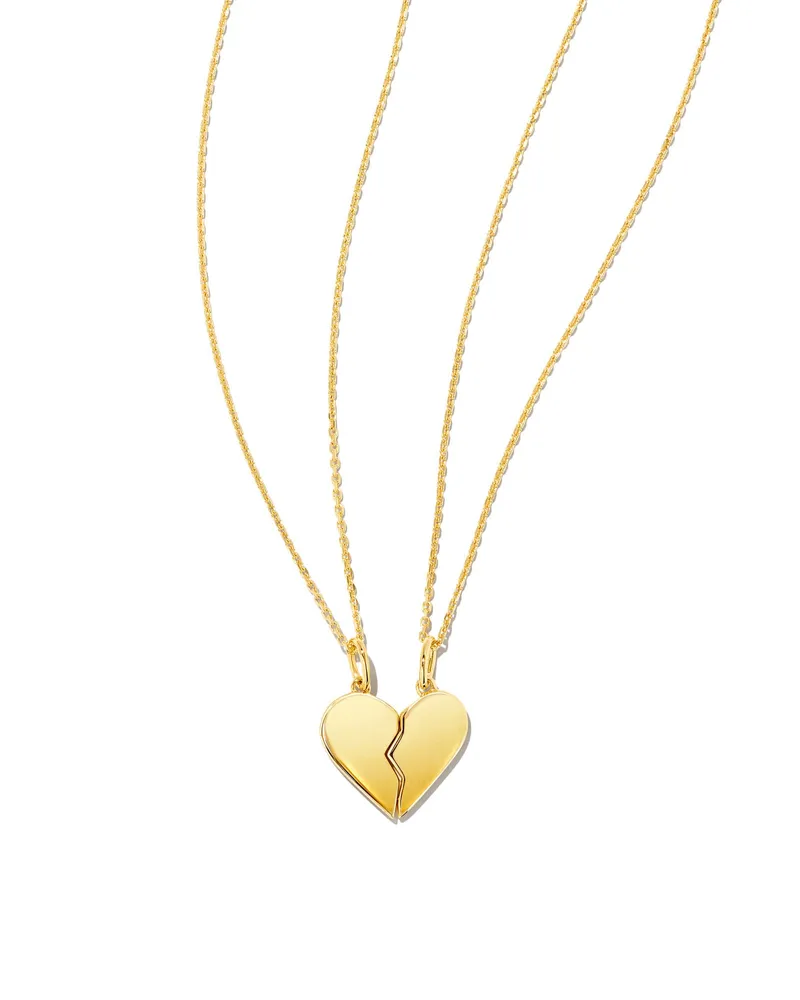 Real gold best friend necklaces hotsell