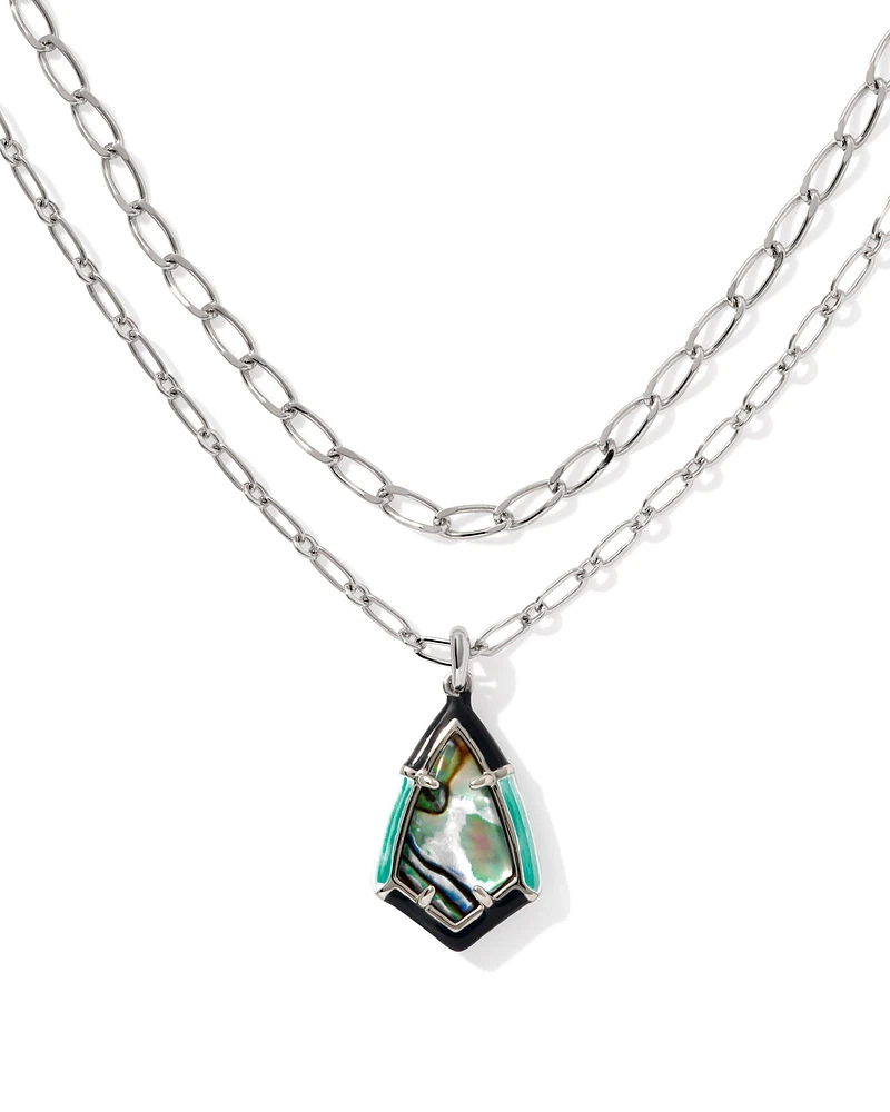 Kendra Scott Camry Gold Enamel Frame Multi Strand Necklace Kendra Scott Camry Gold Enamel Frame Multi Strand Necklace