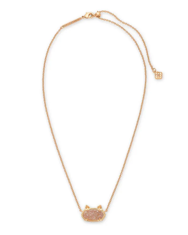 Elisa gold pendant hotsell necklace in sand drusy