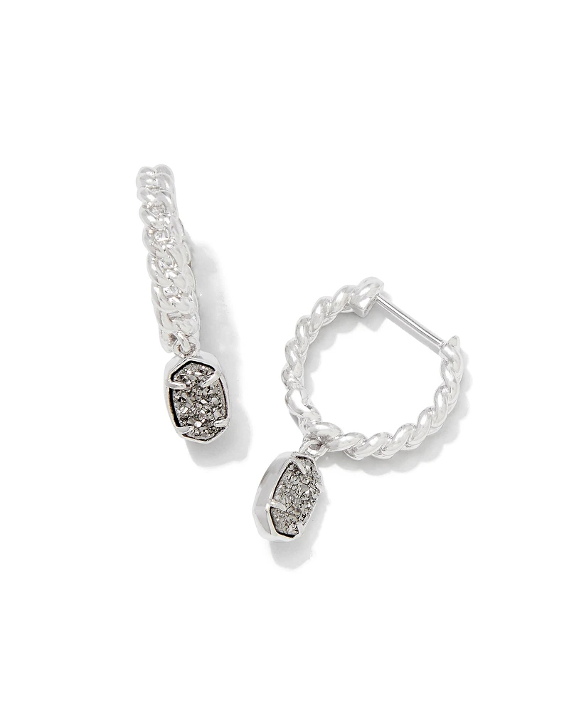 Platinum drusy earrings store